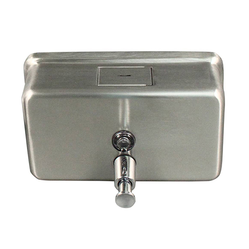 Distributeur de savon manuel 1200 ml, horizontal et vertical en acier inoxydable